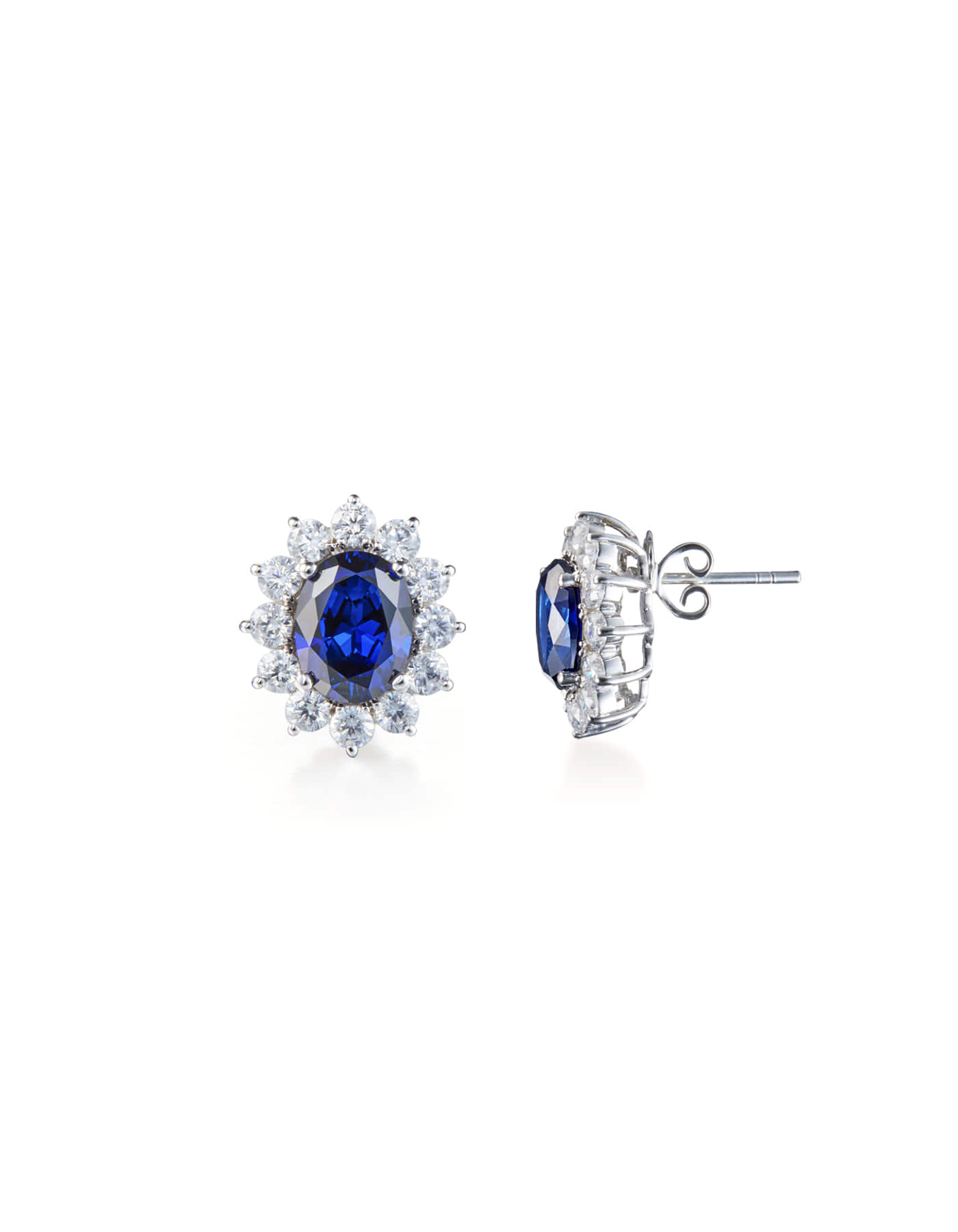 2ct Blue Sapphire Royal Earrings